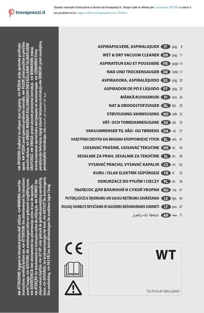 Lavorwash WT20X User manual