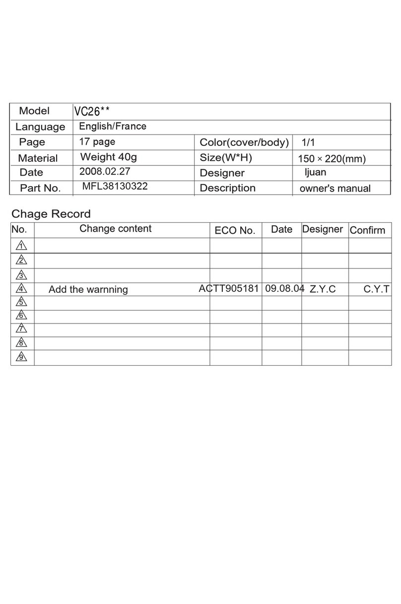 LG VC26 Series manual