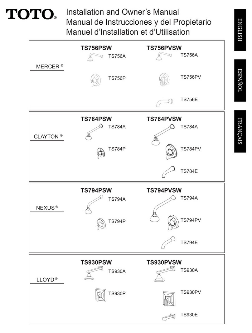 Toto MERCER TS756PSW Installation instructions