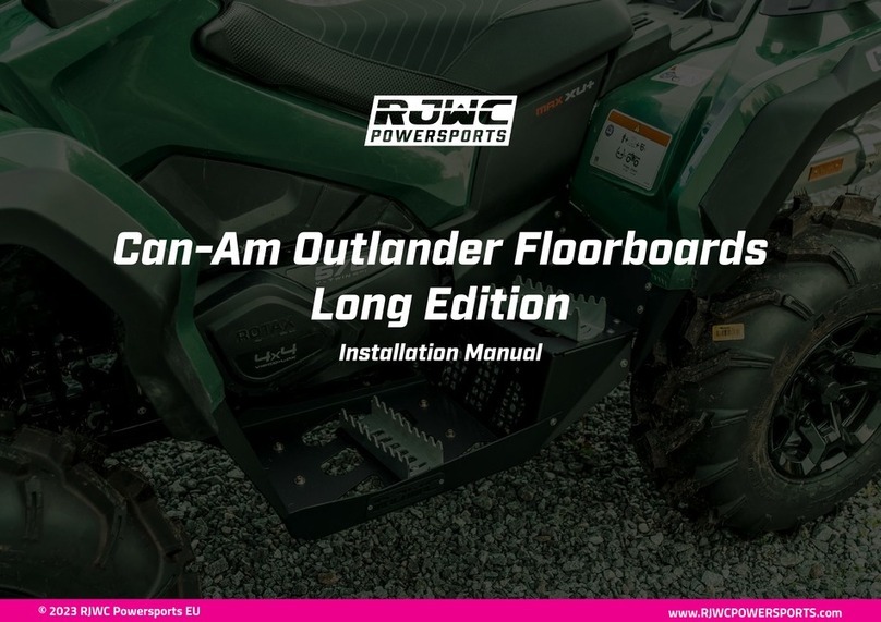 RJWC Can-Am Outlander Floorboards Long Edition installation manual