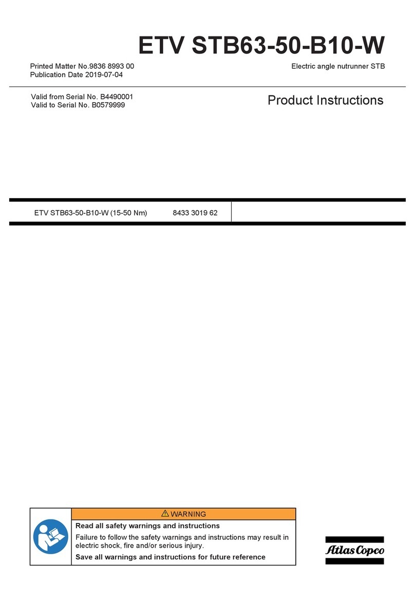 Atlas Copco ETV STB63-50-B10-W User manual Atlas Copco ETV STB63-50-B10-W User manual