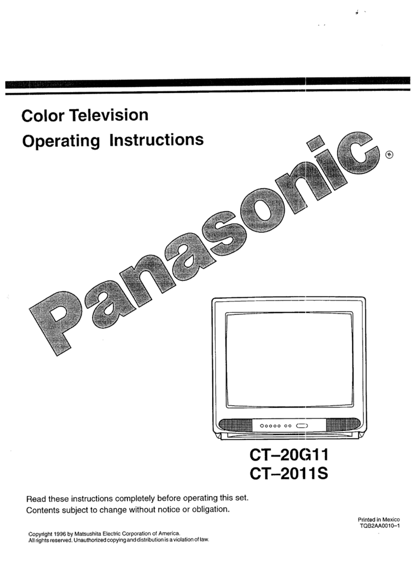 Panasonic CT20G11 - 20" COLOR TV User manual