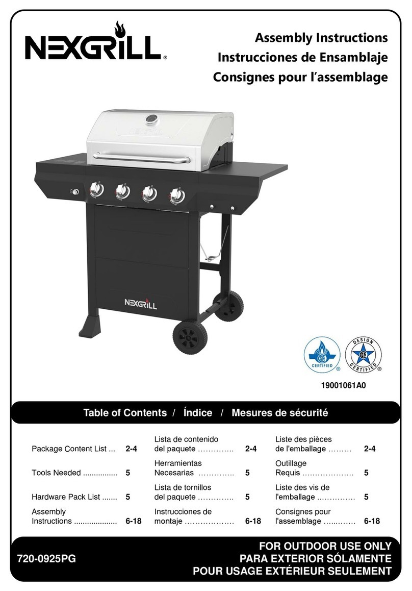 Nexgrill 720-0925PG Assembly instructions