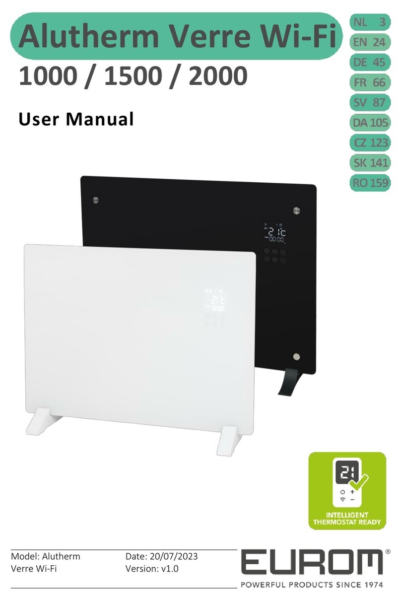 EUROM Alutherm Baseboard Wi-Fi 1000 user manual EUROM Alutherm Baseboard Wi-Fi 1000 user manual