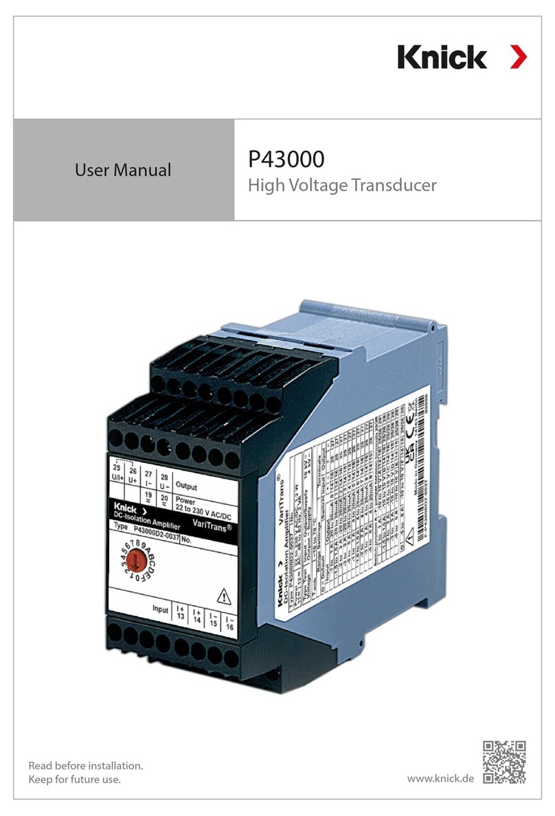 Knick VariTrans P 43000 Series User manual