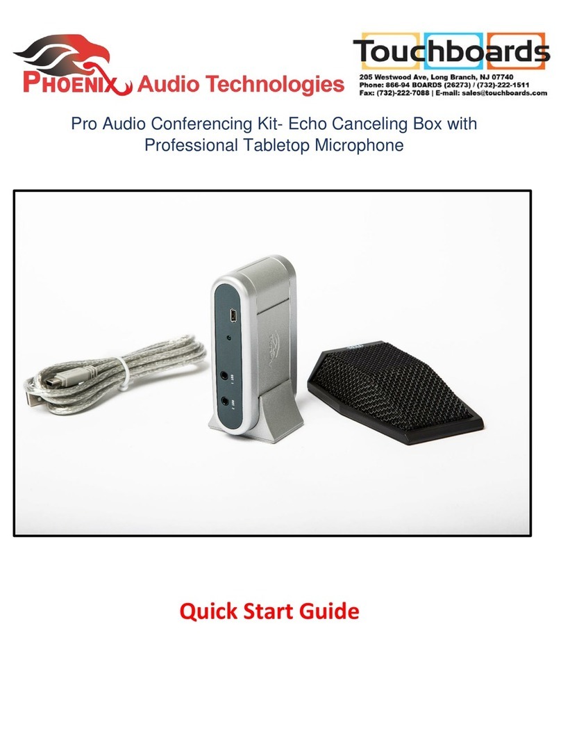 Phoenix Audio Technologies MT107-HD quick start guide