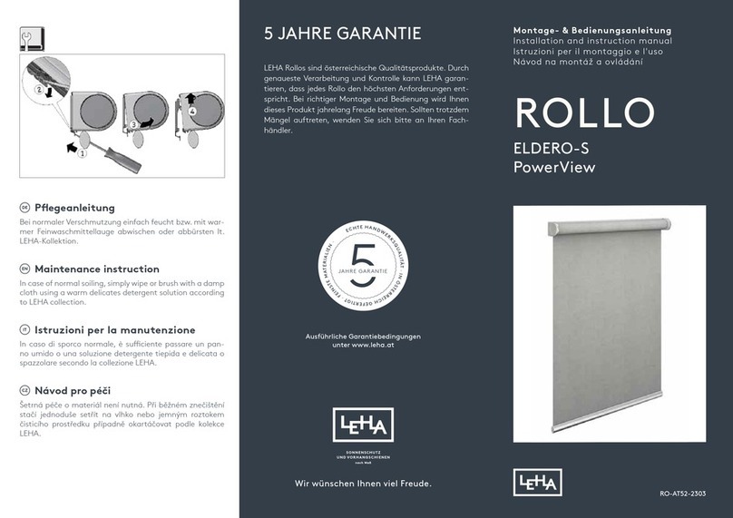 LEHA ROLLO ELDERO-S PowerView Installation and instruction manual