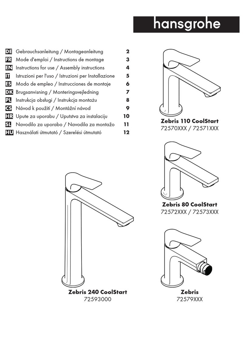 Hans Grohe Zebris 110 CoolStart 72570 Series Manual Hans Grohe Zebris 110 CoolStart 72570 Series Manual