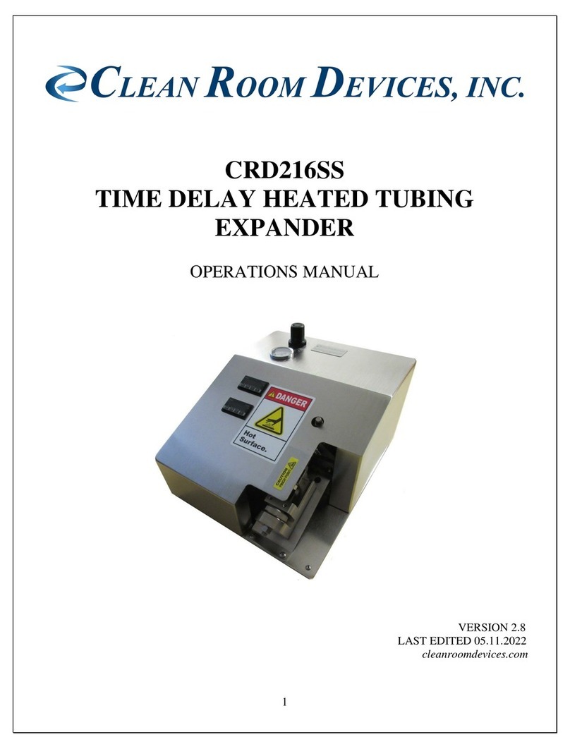CLEAN ROOM DEVICES CRD216SS Operation manual