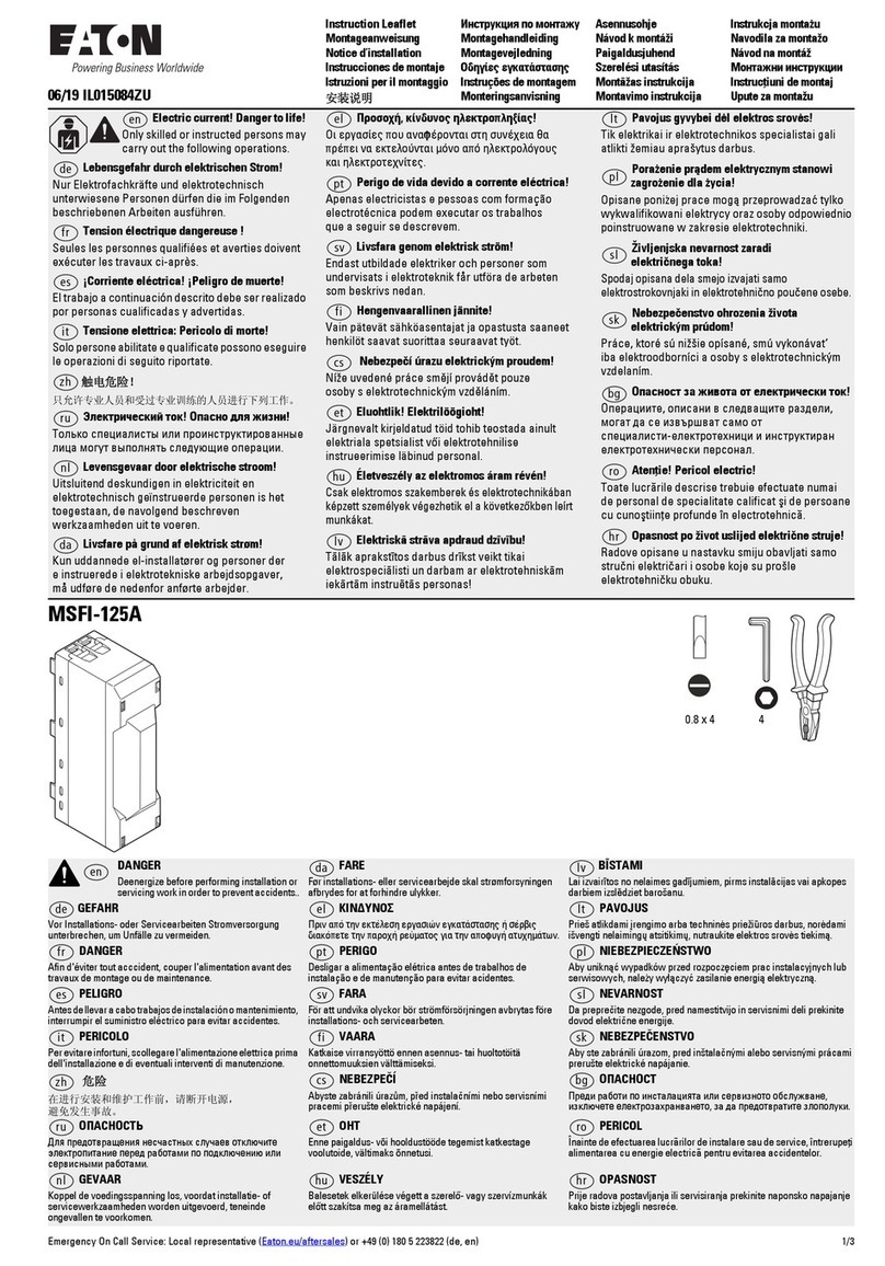 Eaton MSFI-125A Manual