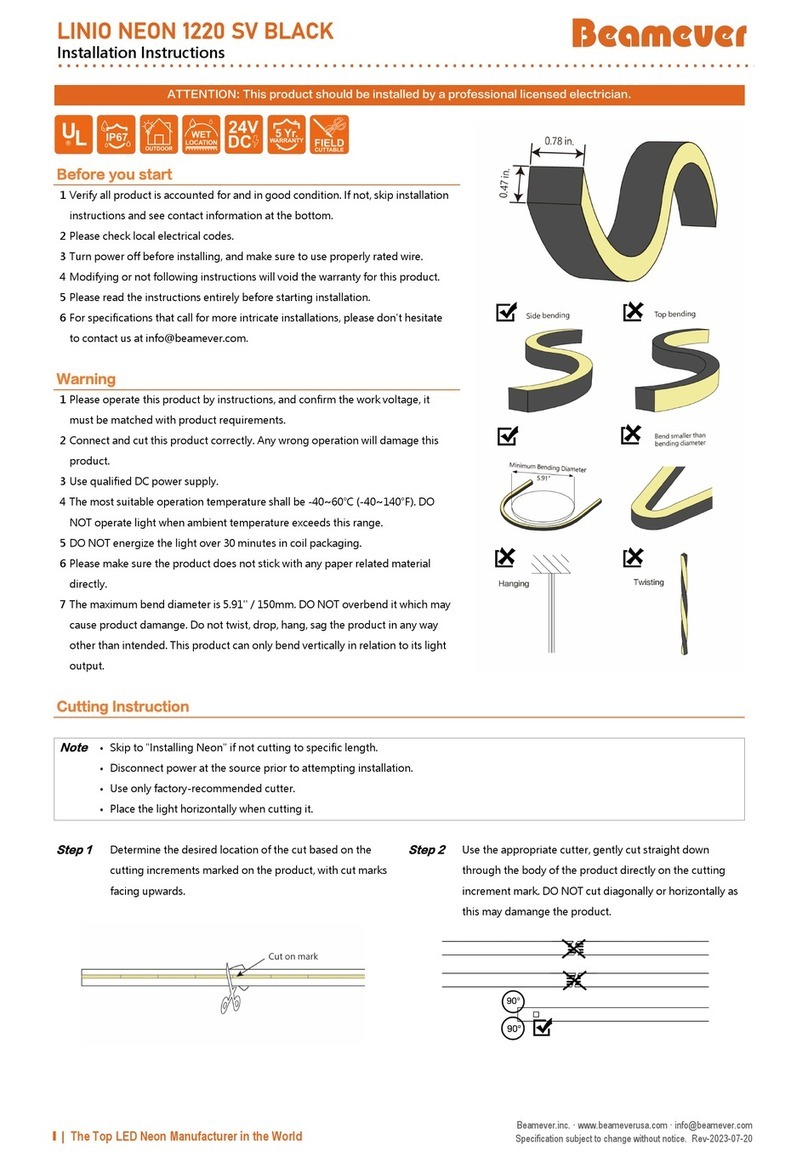 Beamever LINIO NEON 1220 SV BLACK User manual