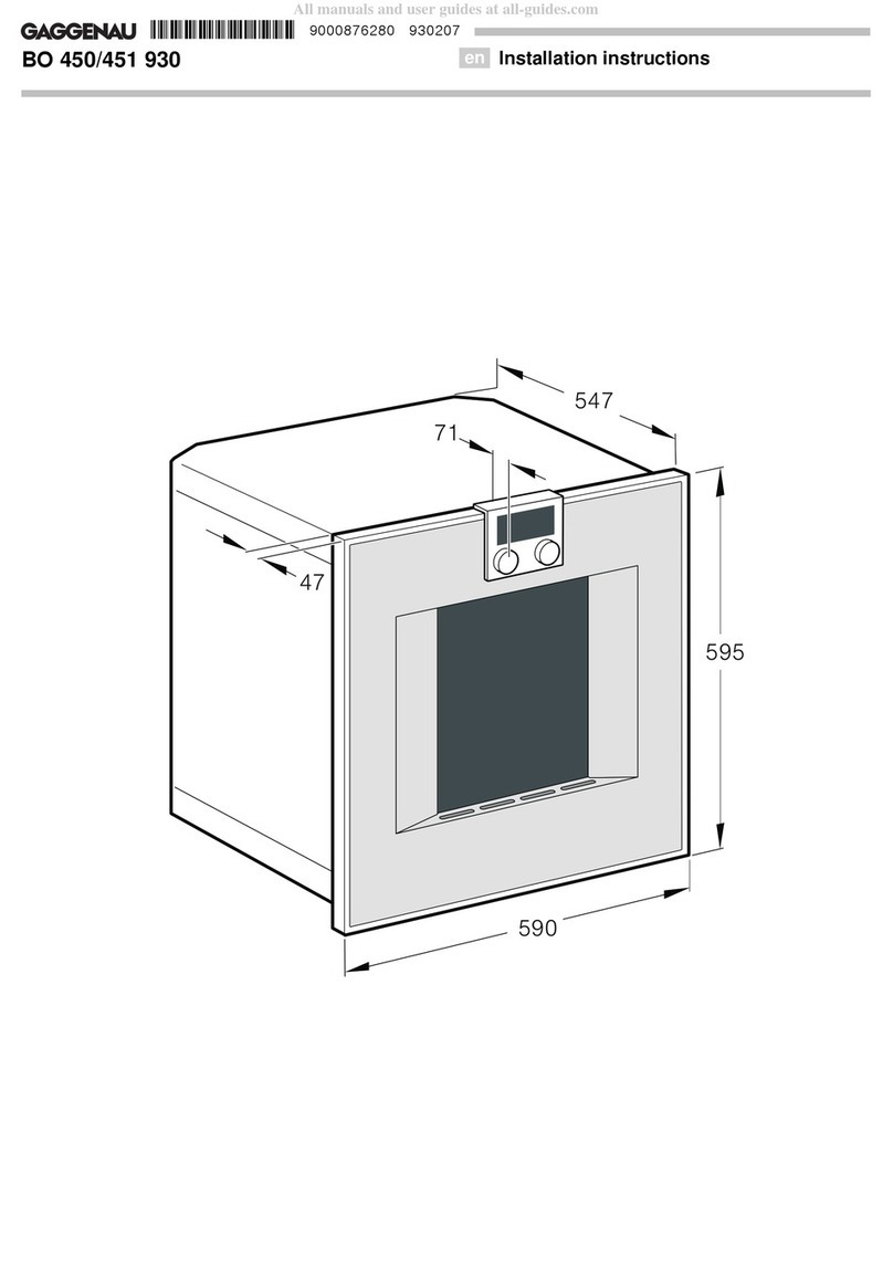 Gaggenau BO 450 930 installation instructions