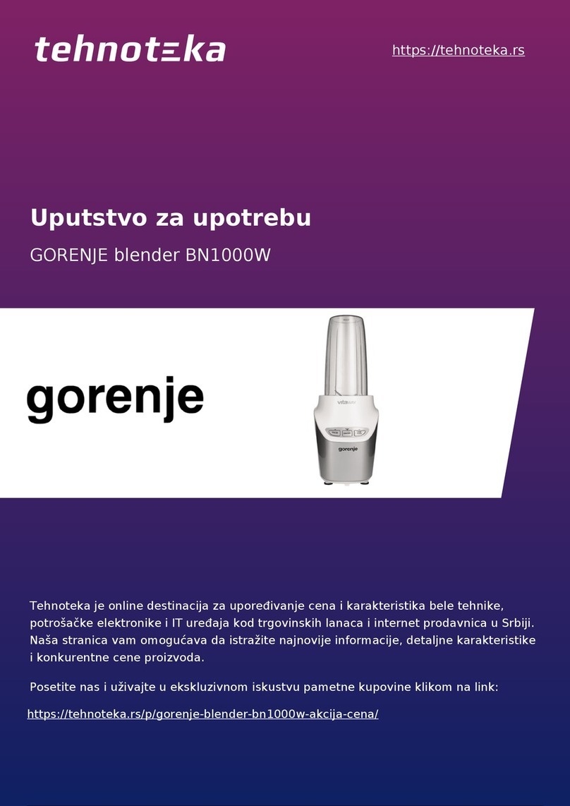 Gorenje VitaWAY BN1000W instruction manual