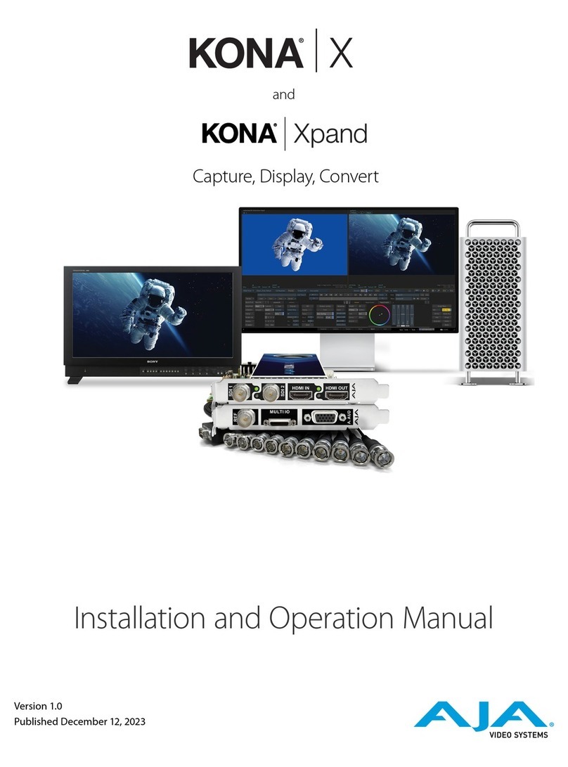 AJA KONA X Installation and operation manual