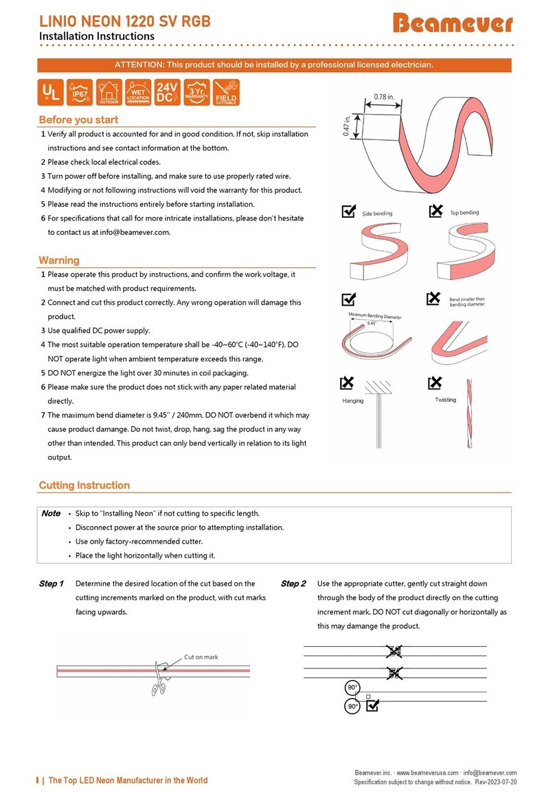 Beamever LINIO NEON 1220 SV RGB User manual
