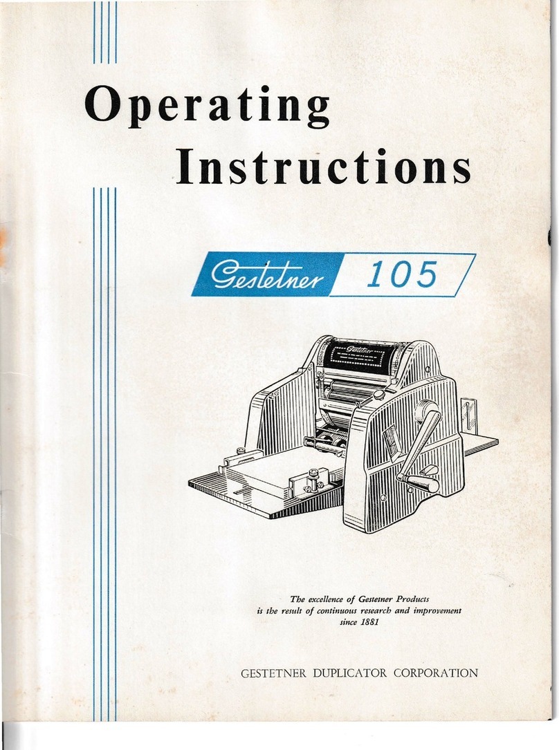 Gestetner 105 operating instructions