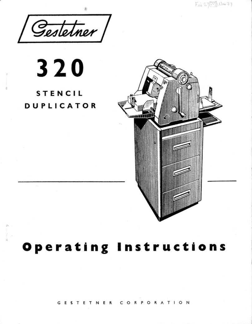 Gestetner 320 operating instructions