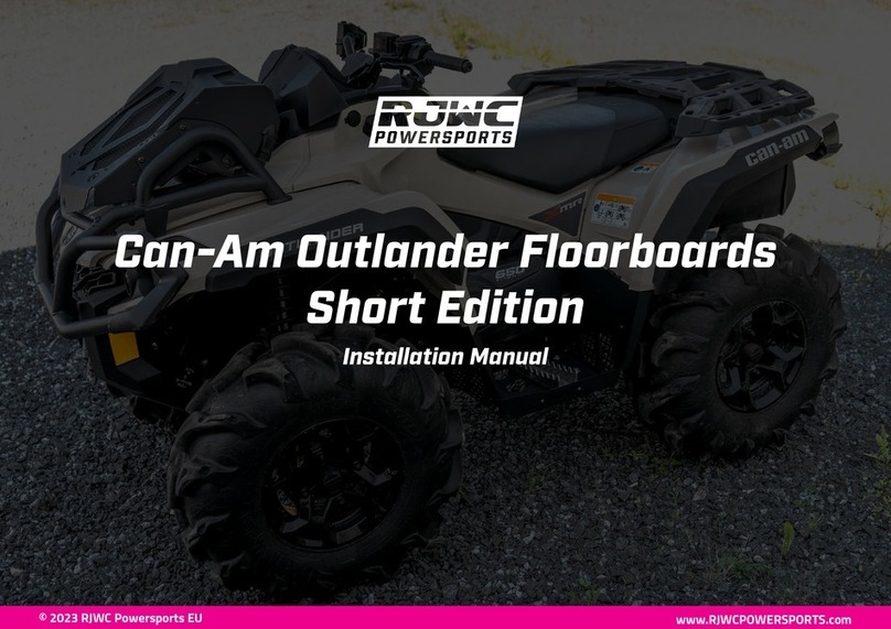 RJWC Can-Am Outlander Floorboards Short Edition installation manual
