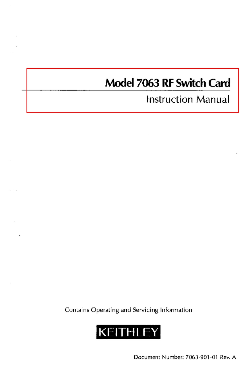 Keithley 7063 instruction manual
