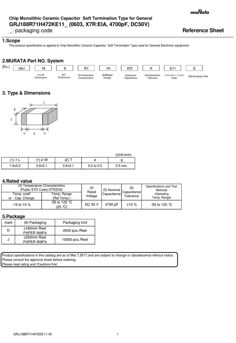 Murata GRJ188R71H472KE11 Series Reference sheet