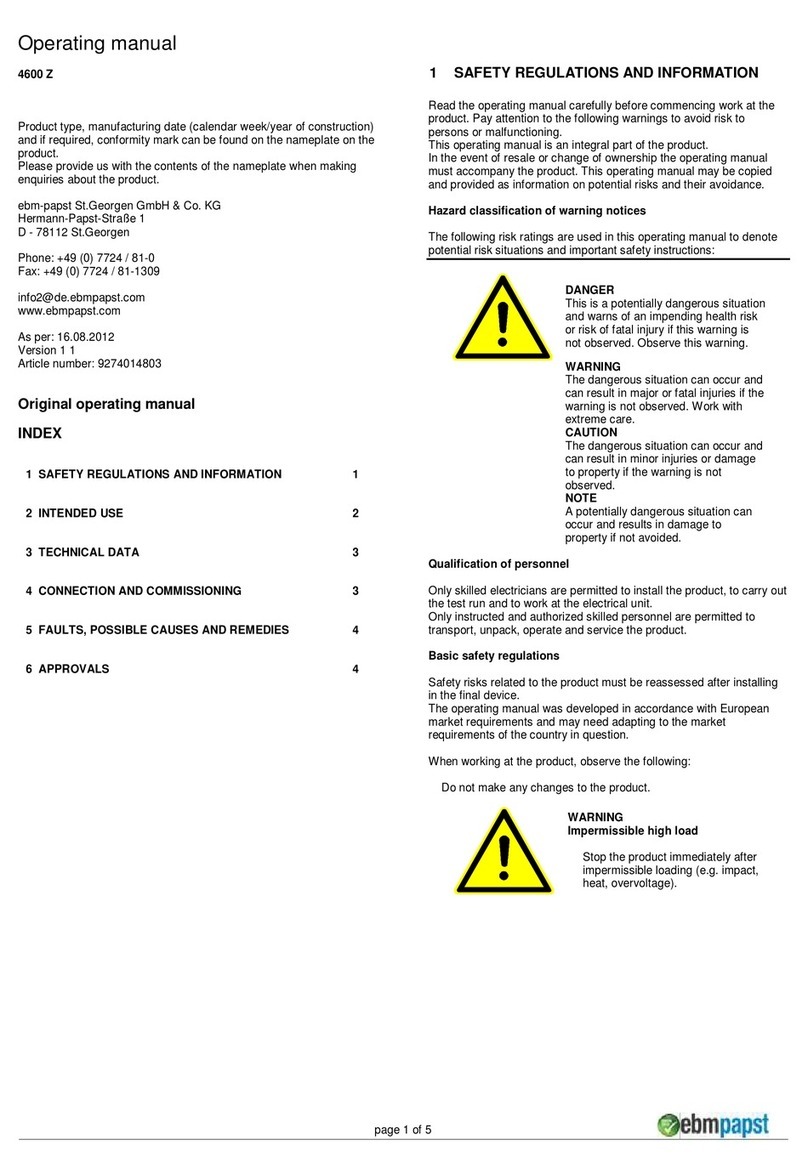 Ebmpapst 4600 Z User manual