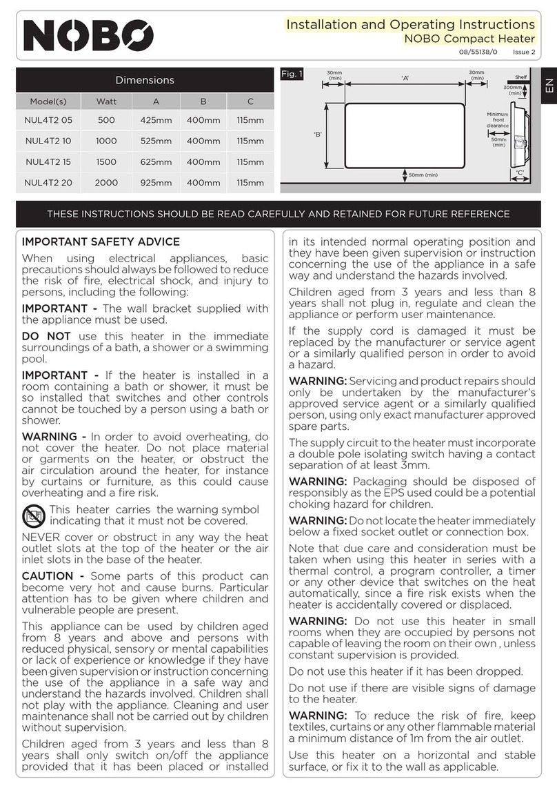 NOBOCOOL NUL4T2 05 Installation and operating instructions