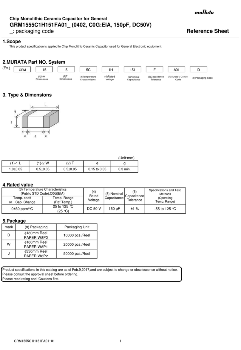 Murata GRM1555C1H151FA01 Series User manual