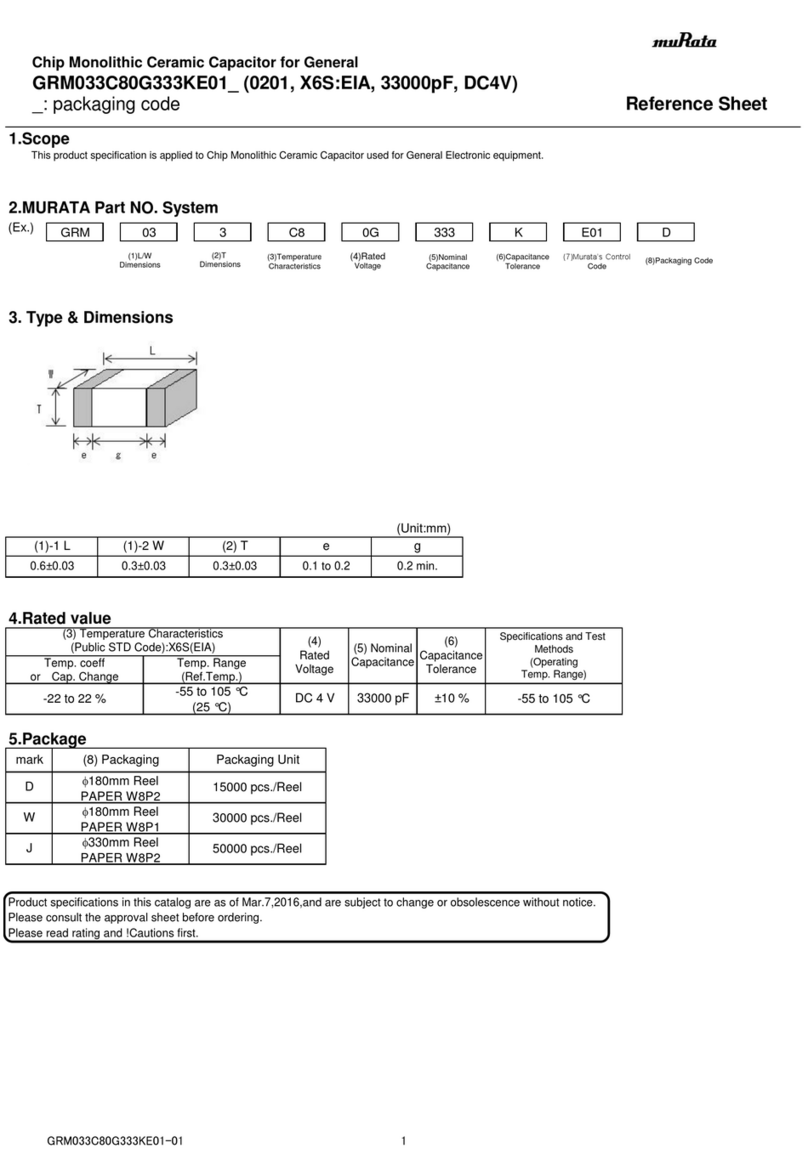 Murata GRM033C80G333KE01 Series User manual Murata GRM033C80G333KE01 Series User manual