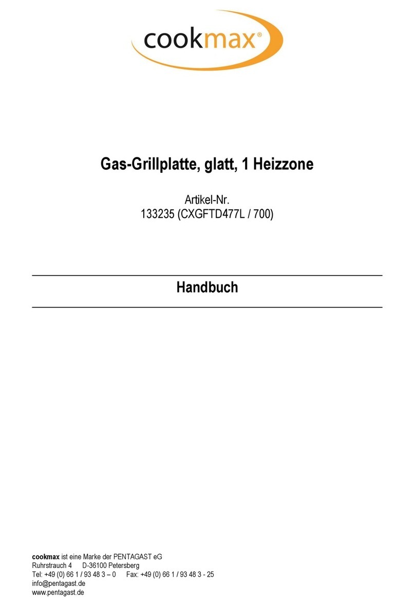 PENTAGAST cookmax CXGFTD477L/700 operating instructions PENTAGAST cookmax CXGFTD477L/700 operating instructions