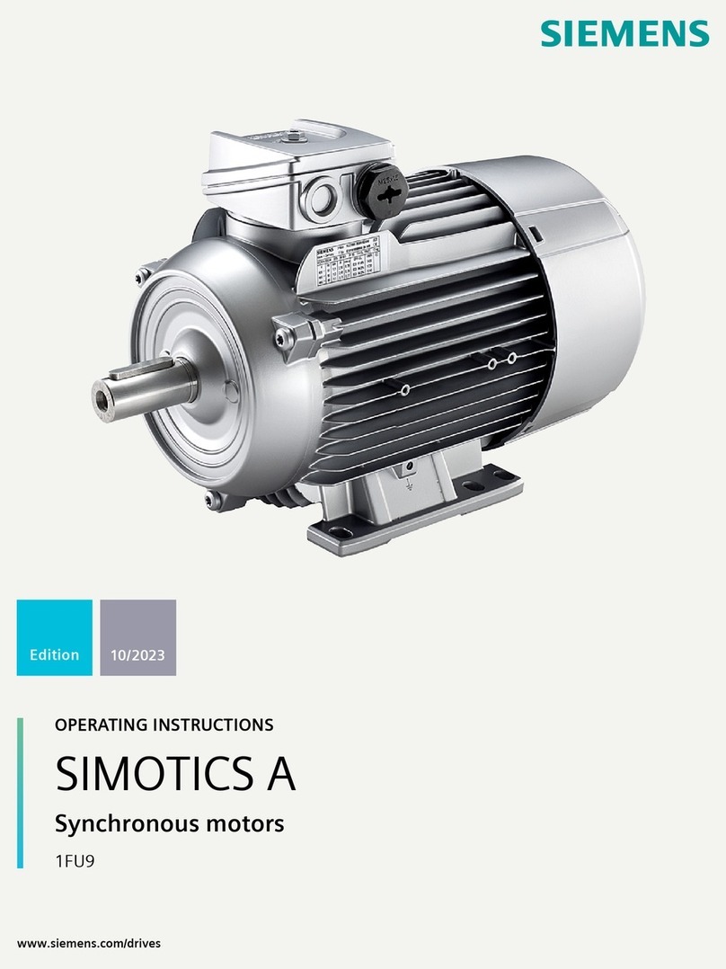 Siemens SIMOTICS A 1FU9 operating instructions