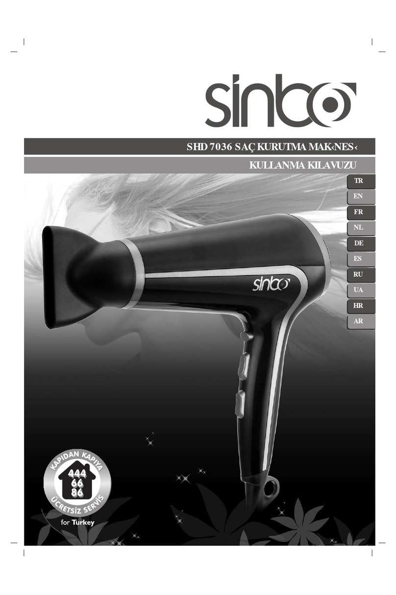 Sinbo SHD 7036 instruction manual