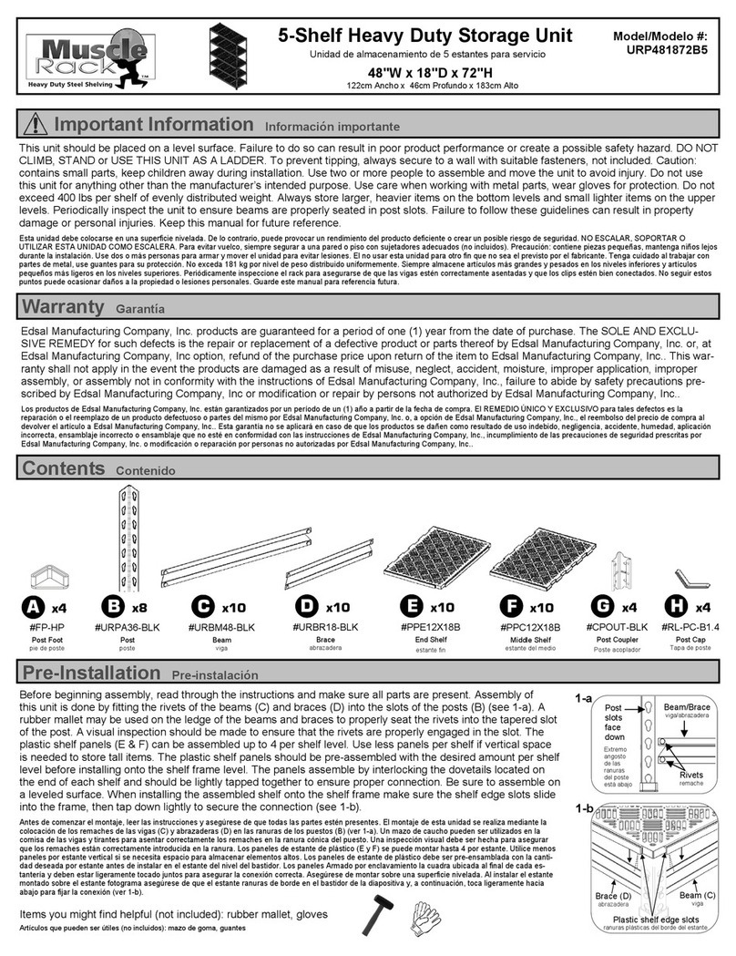 Muscle Rack URP481872B5 User manual