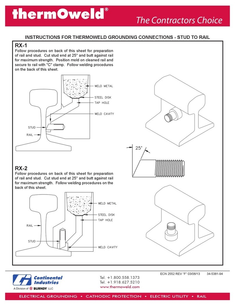 Burndy Continental Industries thermOweld RX-1 instructions