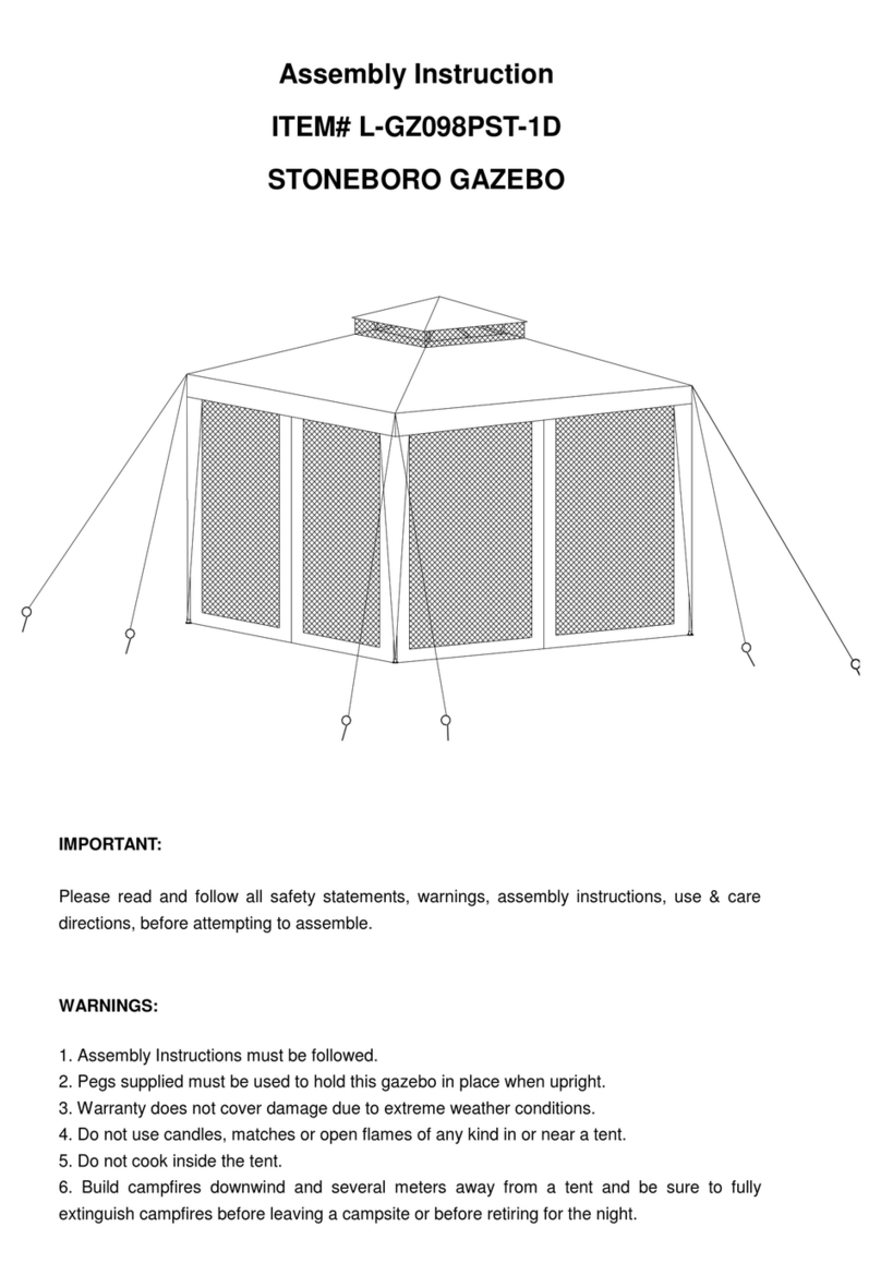 Sunjoy STONEBORO L-GZ098PST-1D User manual