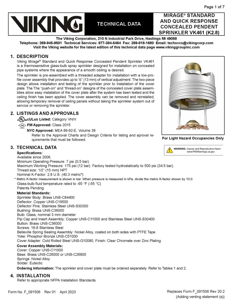 Viking MIRAGE VK461 Technical data
