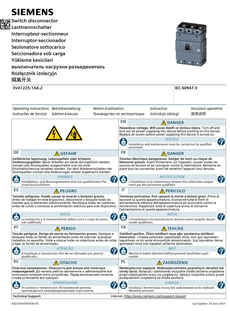 Siemens 3VA1225-1AA 2 Series User manual
