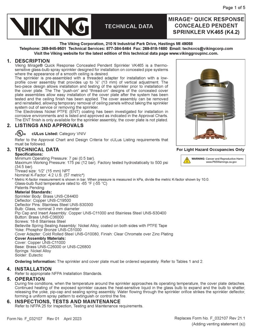 Viking MIRAGE VK465 Technical data
