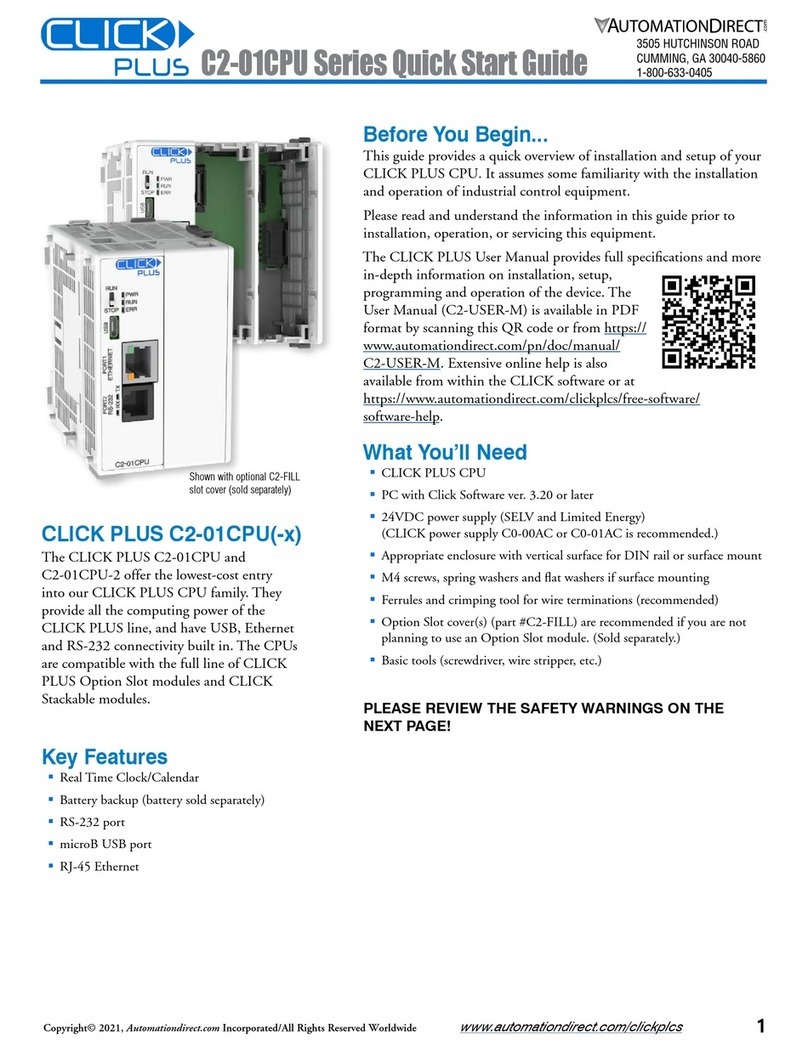 AutomationDirect CLICK PLUS C2-01CPU Series User manual