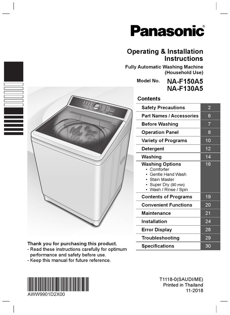 Panasonic NA-F150A5 Product guide