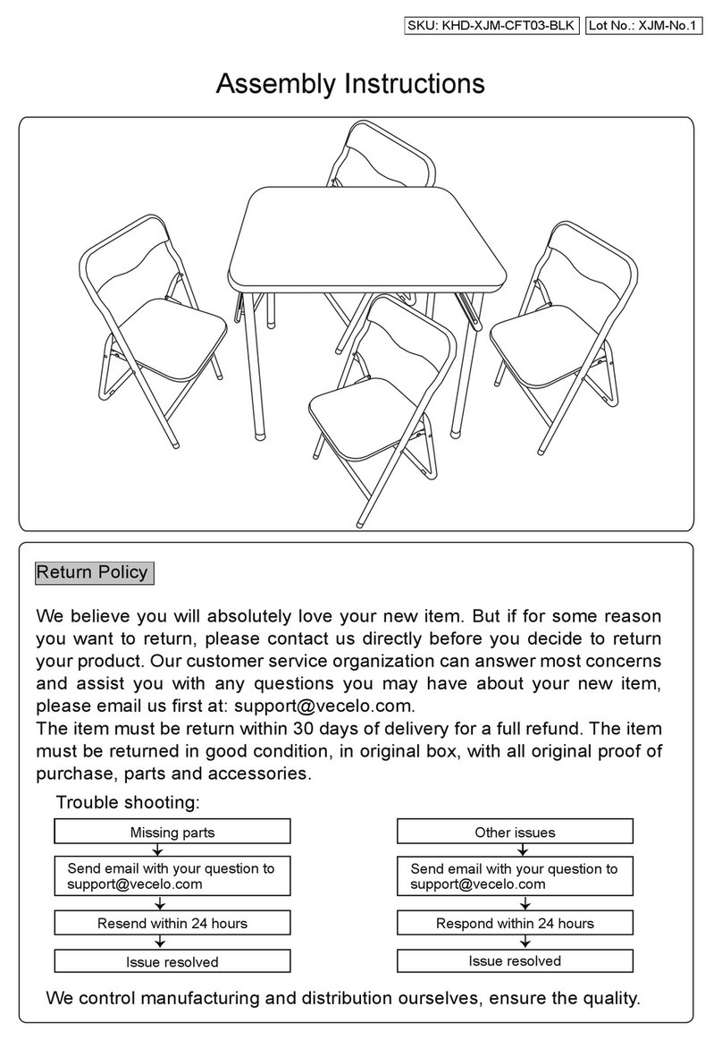 VECELO KHD-XJM-CFT03-BLK Assembly instructions