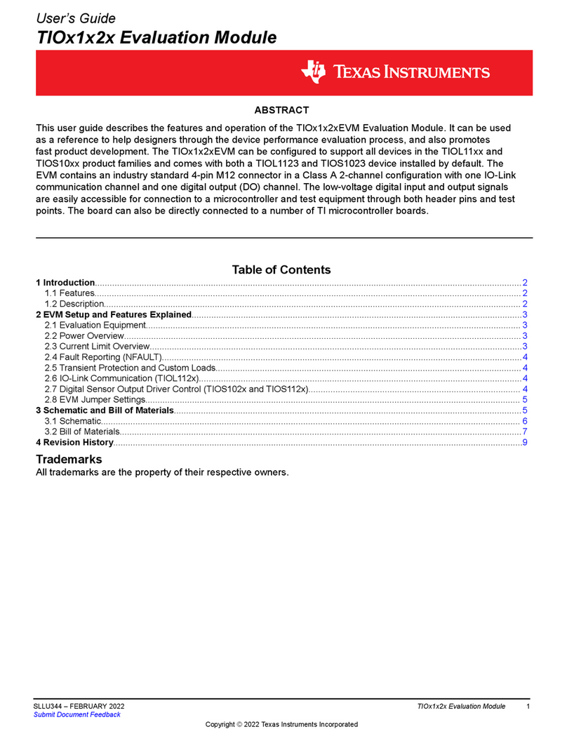 Texas Instruments TIO 1 2 Series User manual