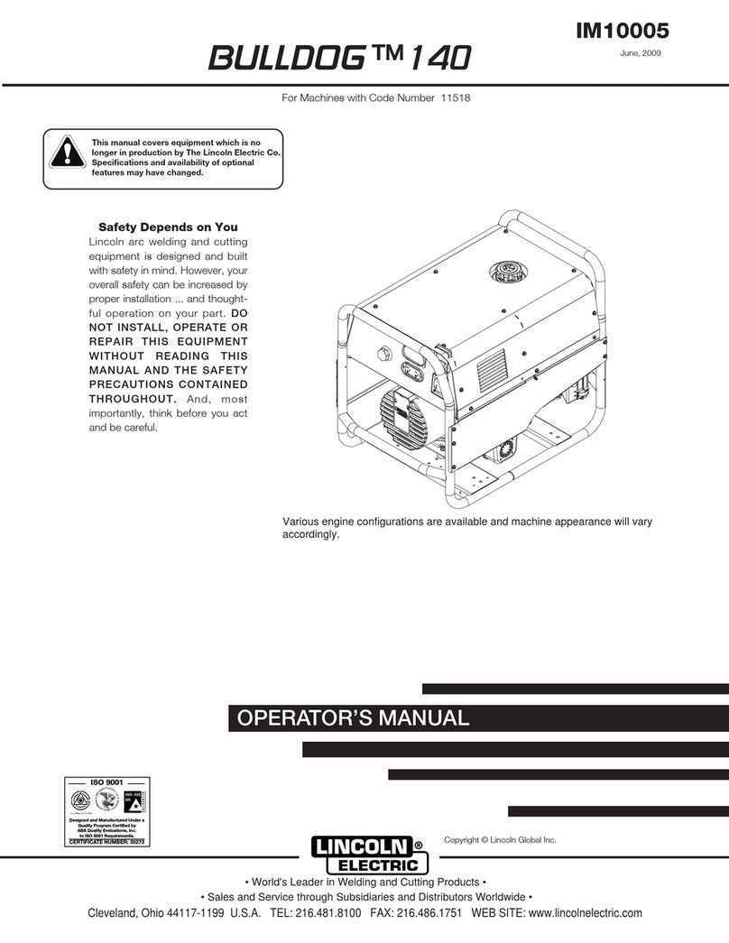 Lincoln Electric BULLDOG 140 User manual