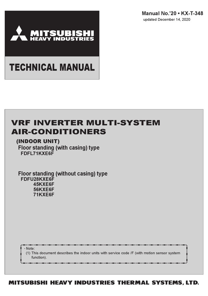 Mitsubishi Heavy Industries FDFL71KXE6F Technical manual Mitsubishi Heavy Industries FDFL71KXE6F Technical manual