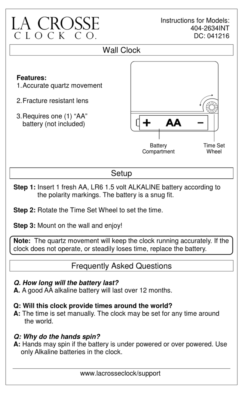 La Crosse 404-2634INT instructions