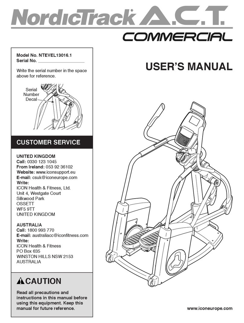 ICON NordicTrack A.C.T. COMMERCIAL User manual