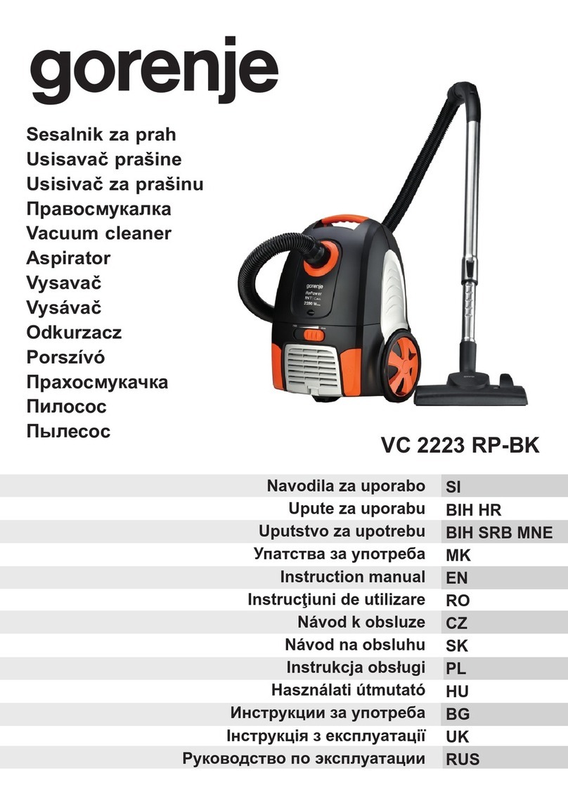 Gorenje VC 2223 RP-BK instruction manual
