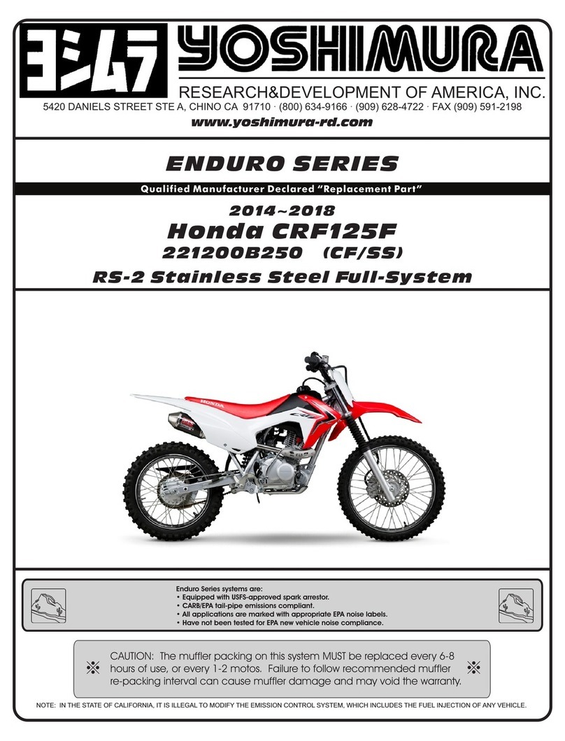Yoshimura 221200B250 manual