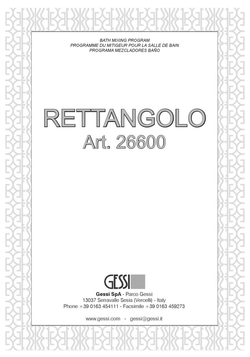 Gessi RETTANGOLO 26600 Troubleshooting guide