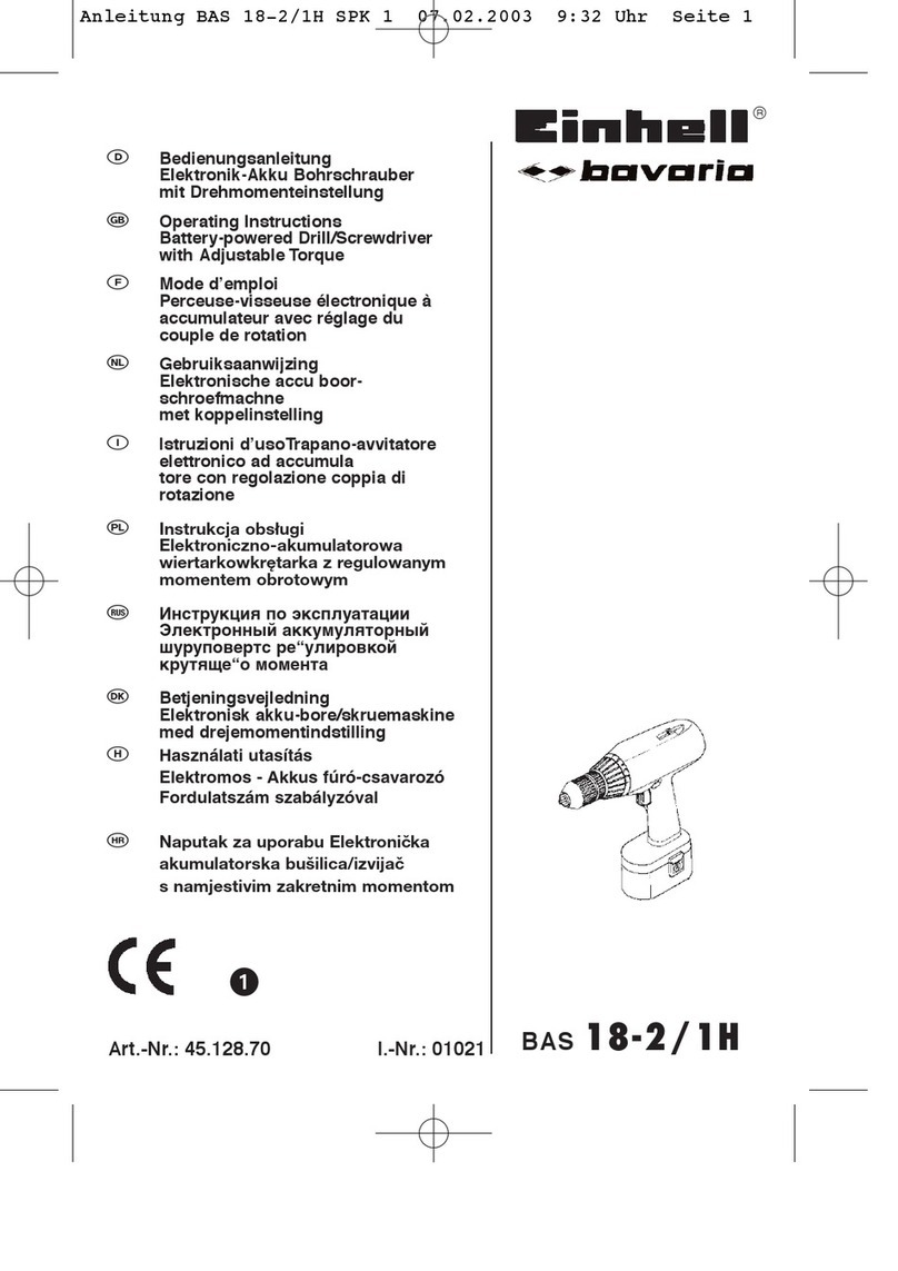 EINHELL Bavaria BAS 18-2/1H operating instructions
