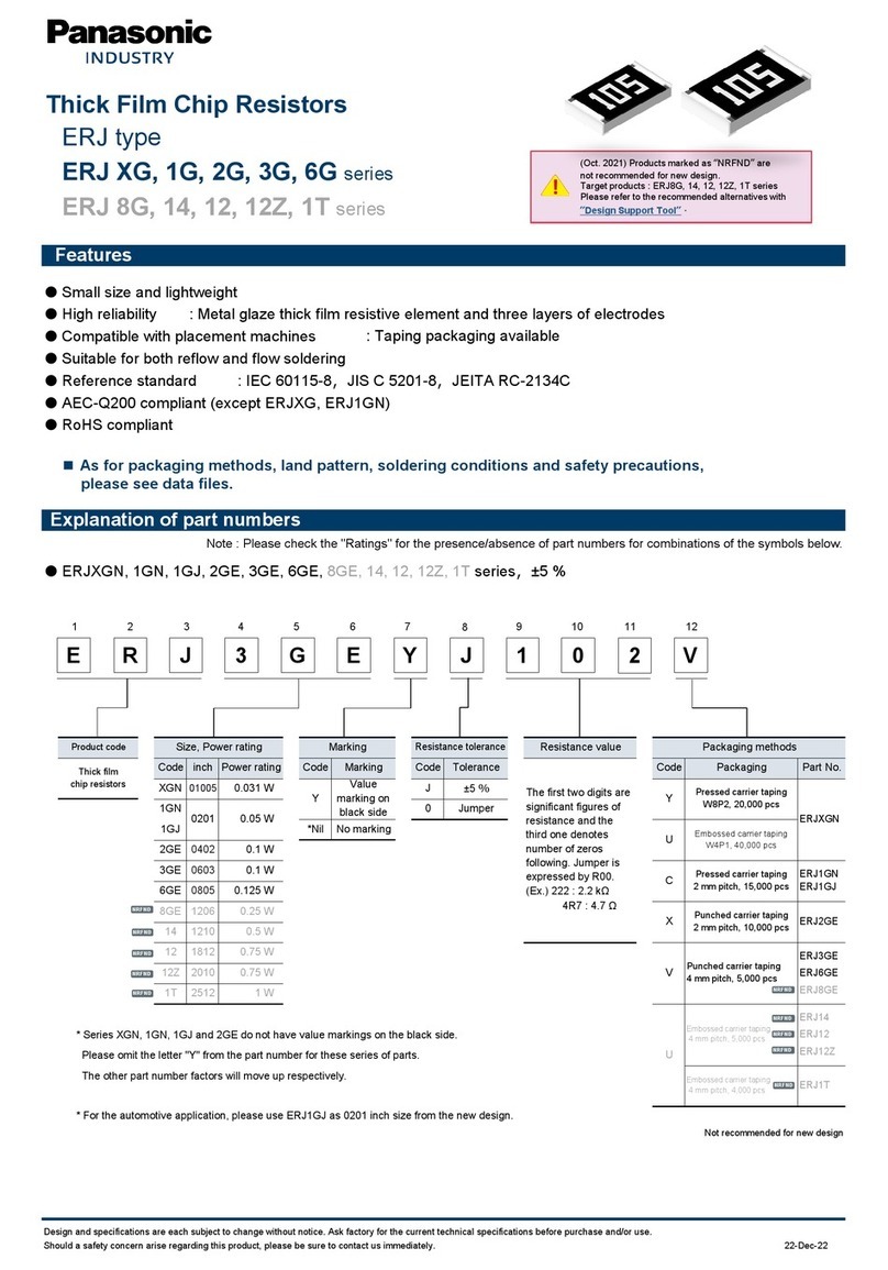 Panasonic ERJ MP3 Series User manual Panasonic ERJ MP3 Series User manual